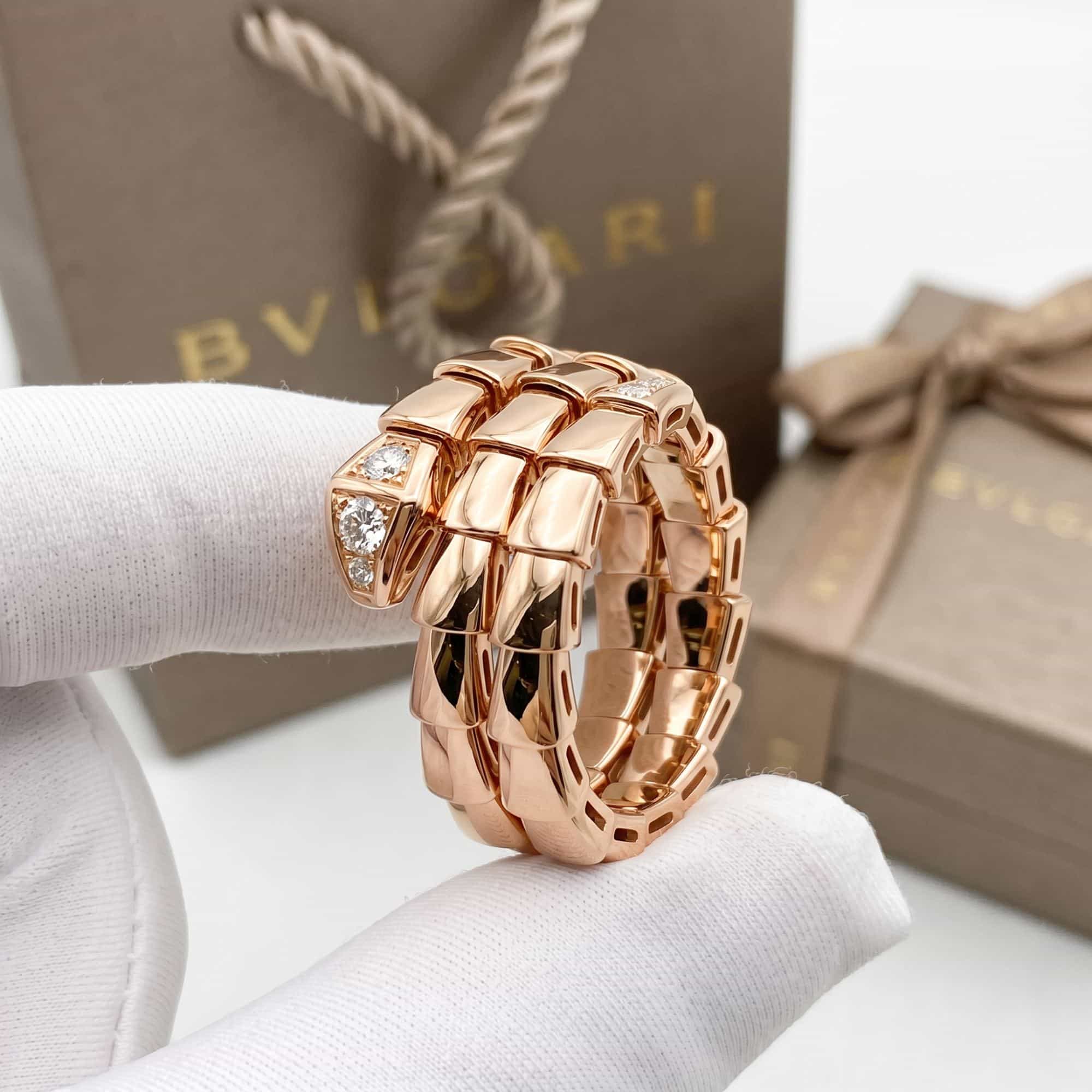 Bulgari Кольцо Bulgari Serpenti Viper с бриллиантами