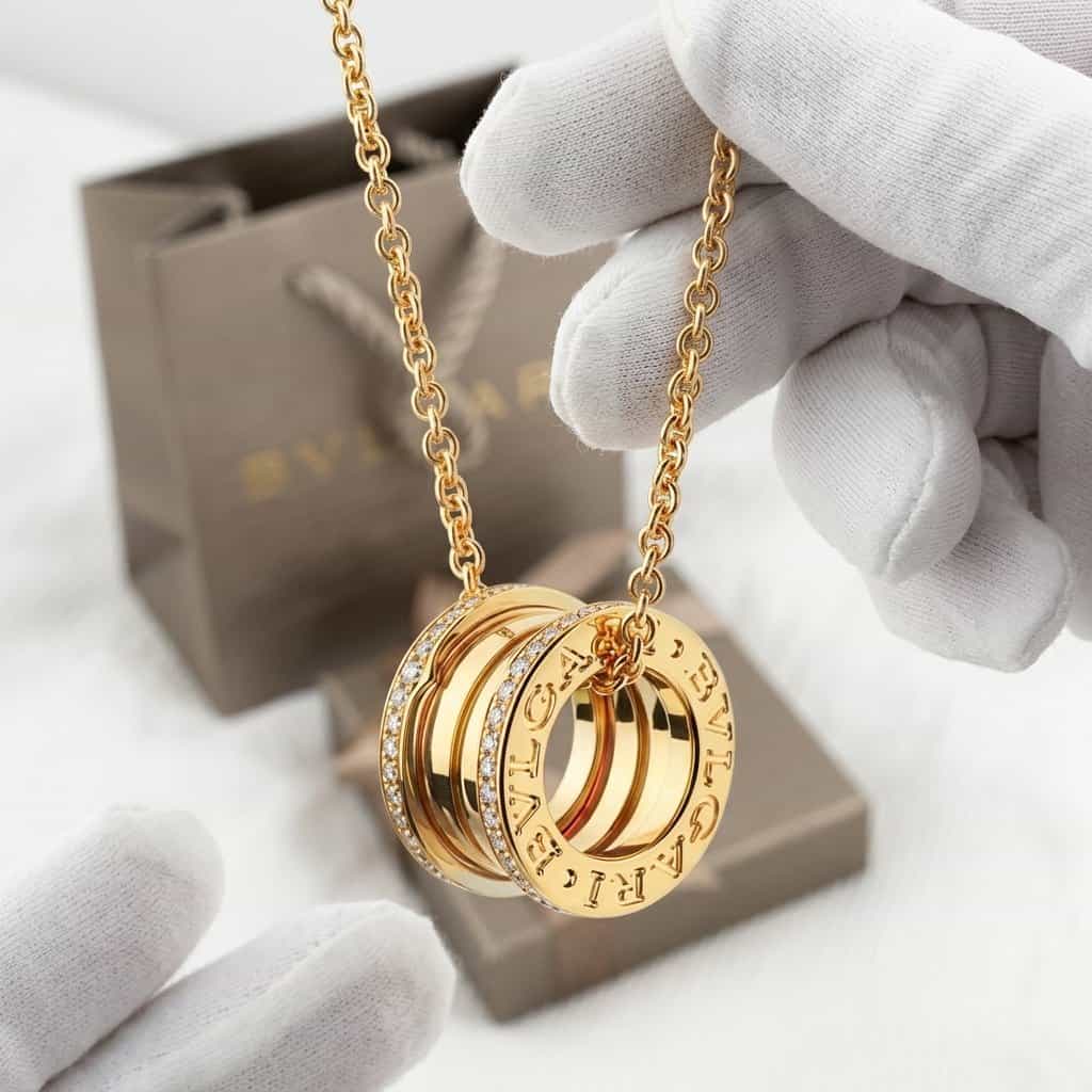 Bulgari Ожерелье B.zero1 с бриллиантами