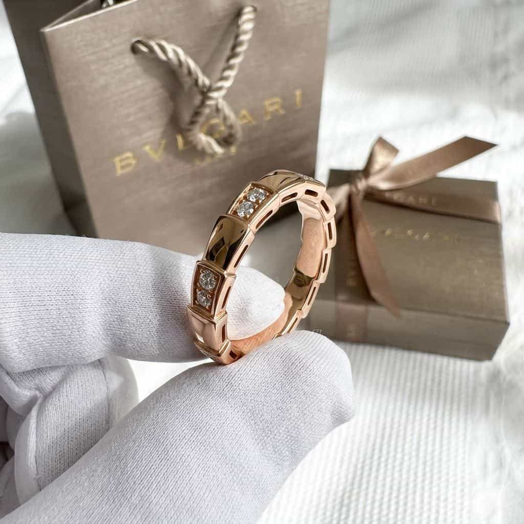Кольцо Bvlgari Serpenti Viper с бриллиантами