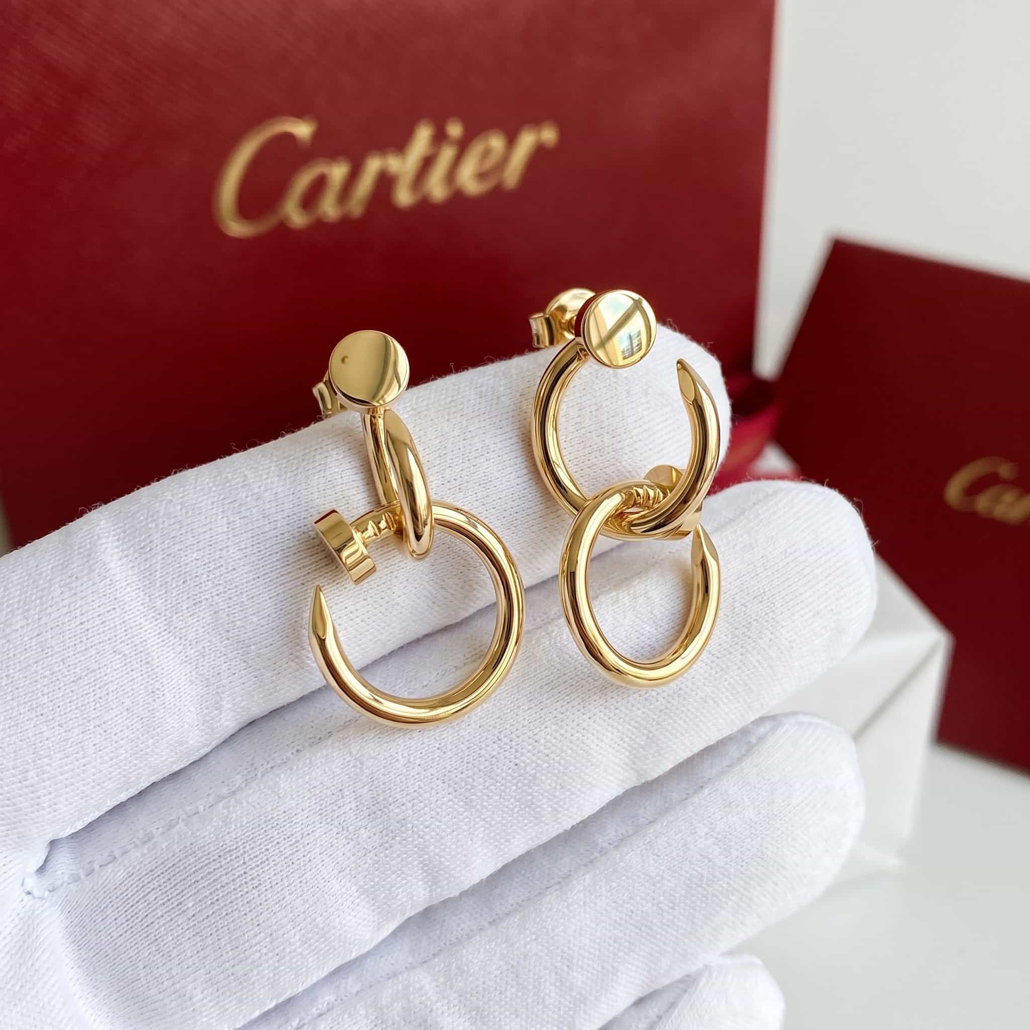 Cartier Золотые серьги Cartier Juste un Clou (гвоздь), двойная модель