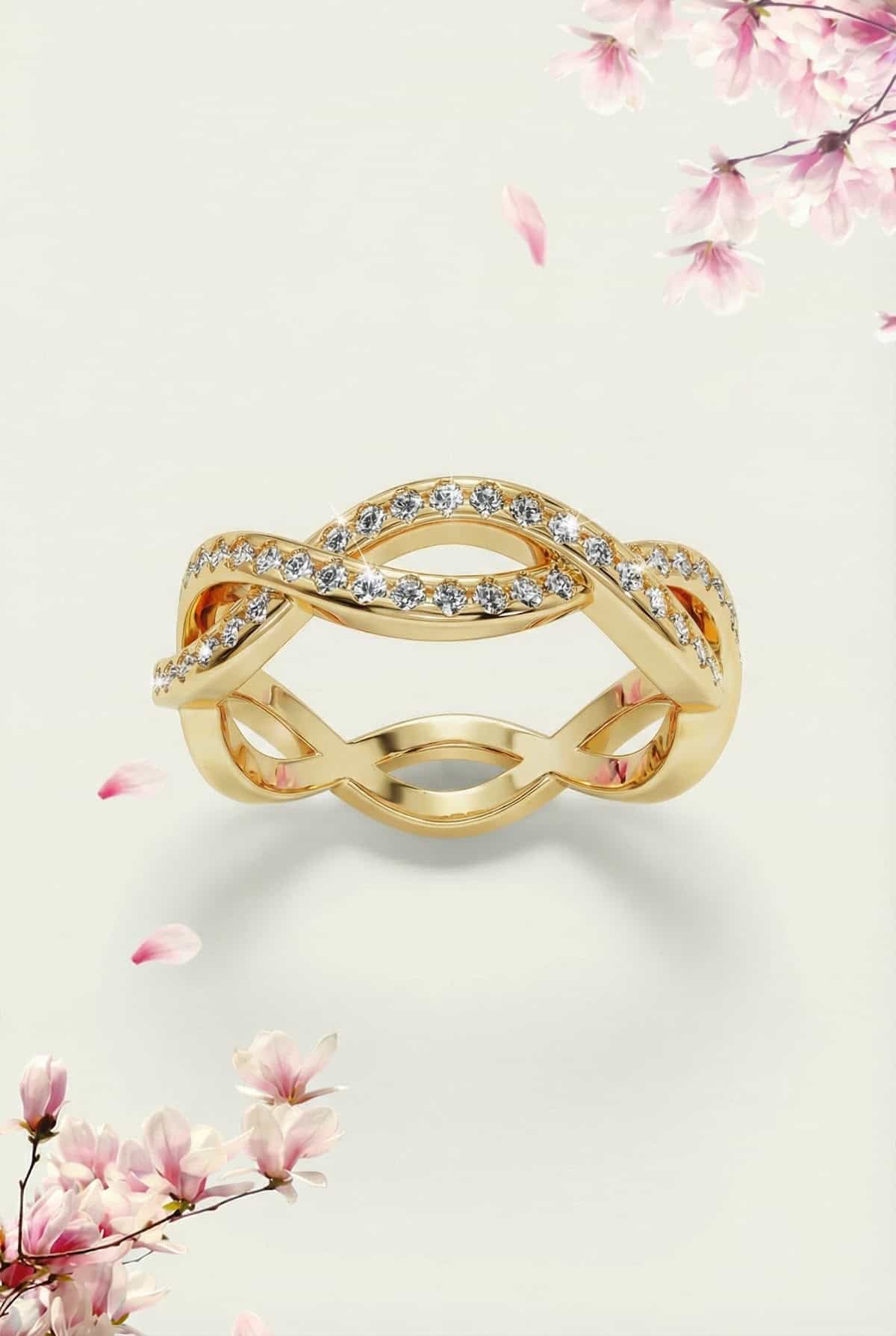 DIAMDOR Золотое кольцо с бриллиантами 0,21ct