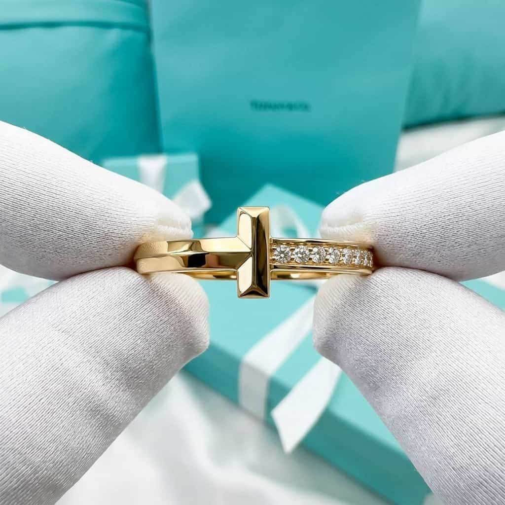 Кольцо Tiffany T T1 с бриллиантами