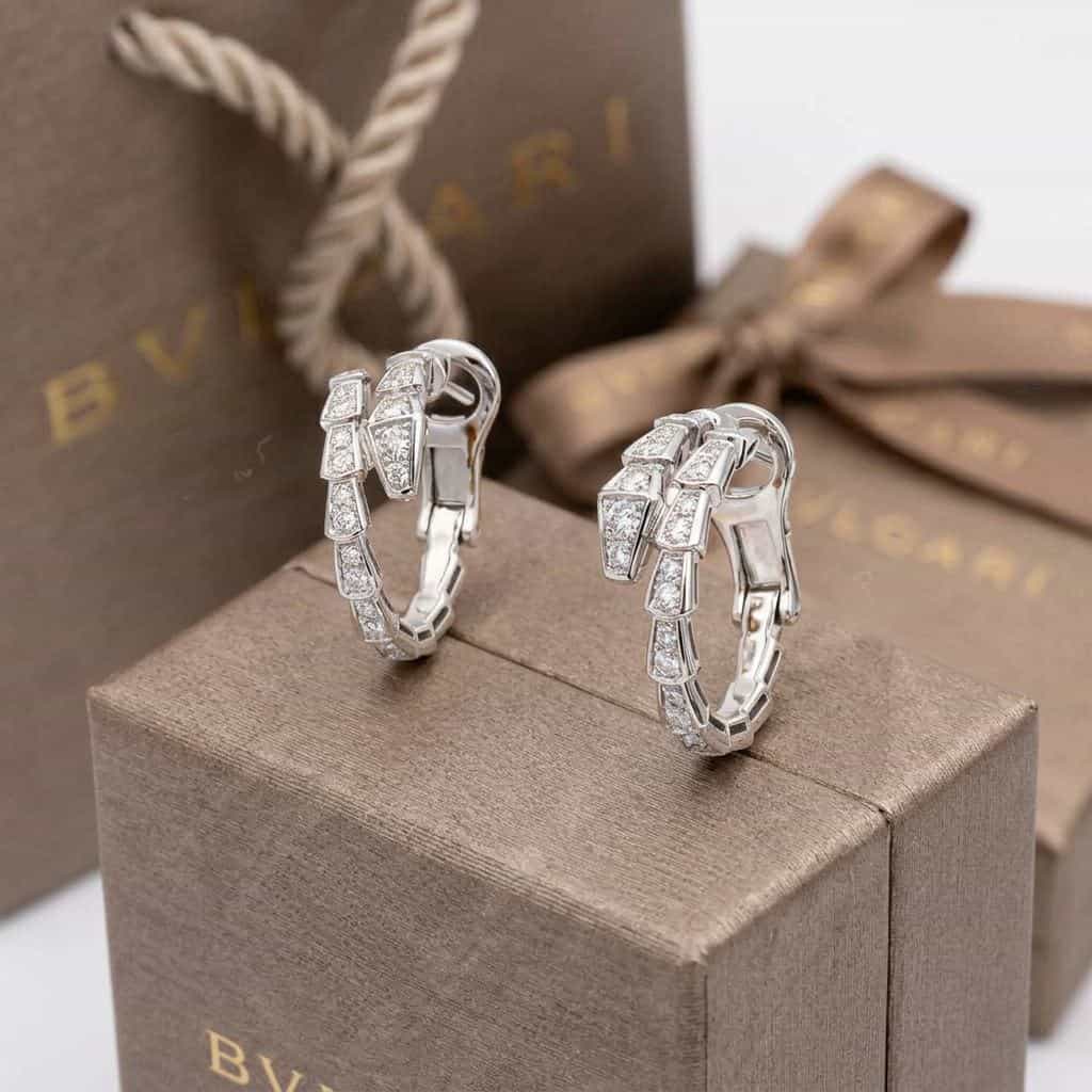 Серьги Bulgari Serpenti Viper с бриллиантами