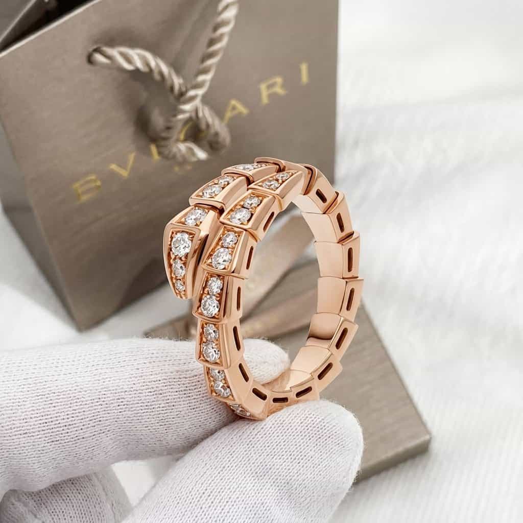 Bulgari Кольцо Bulgari Serpenti Viper с бриллиантами