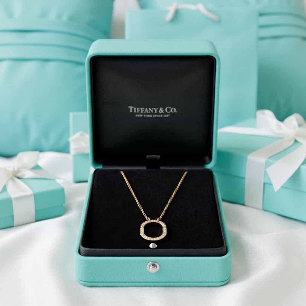 Кулон Tiffany Lock с цепочкой, малый, с бриллиантами