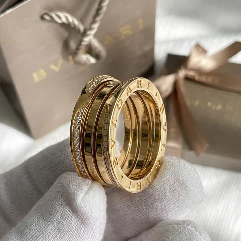 Bulgari Кольцо B.zero1 с бриллиантами