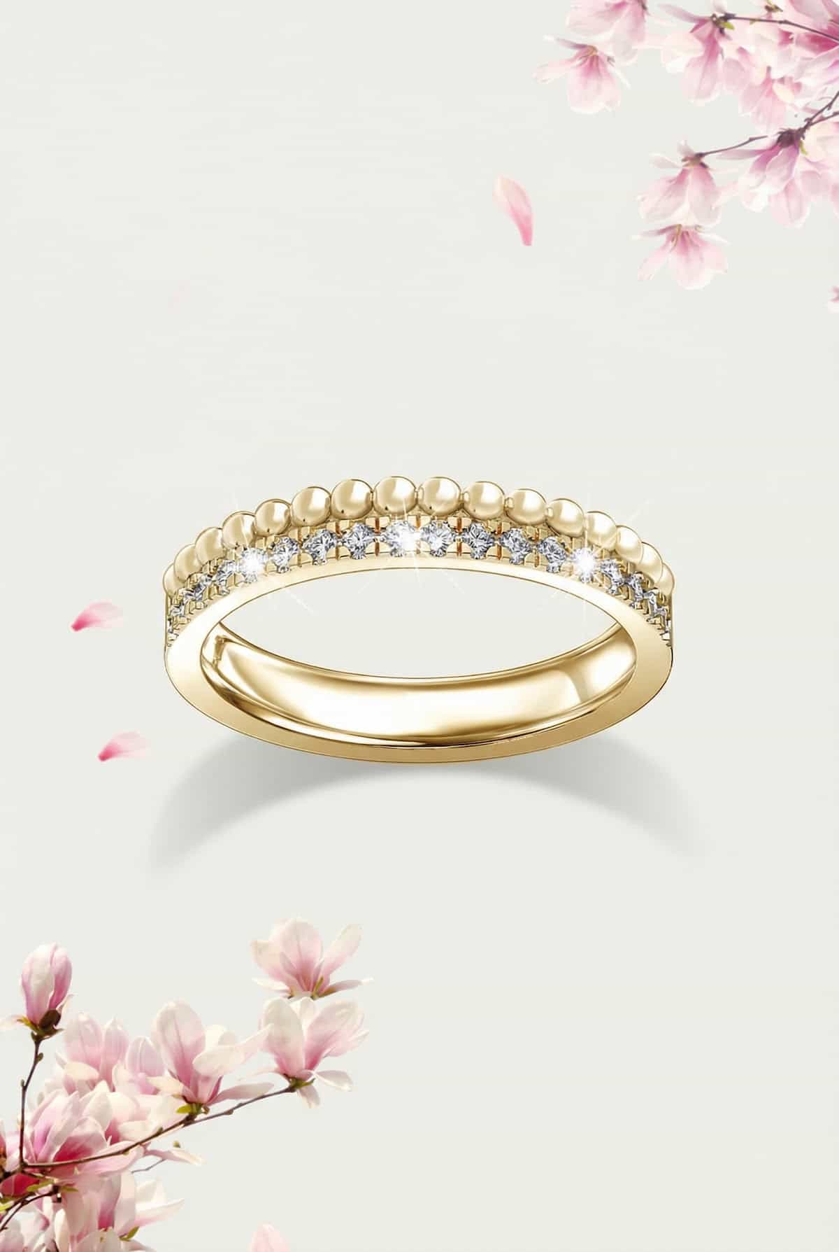 DIAMDOR Золотое кольцо с бриллиантами 0,22ct