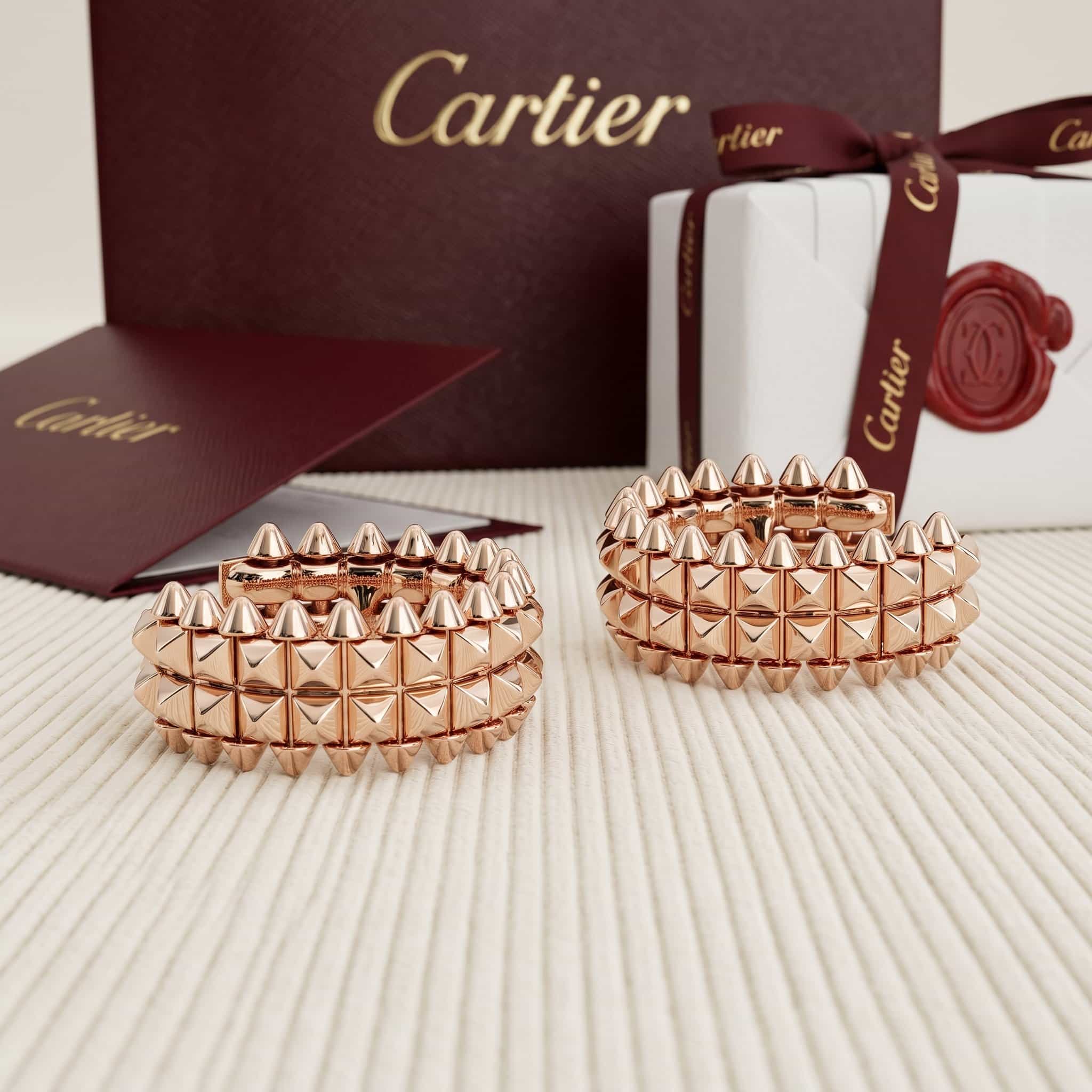Cartier Золотые серьги-кольца Cartier Clash, два ряда