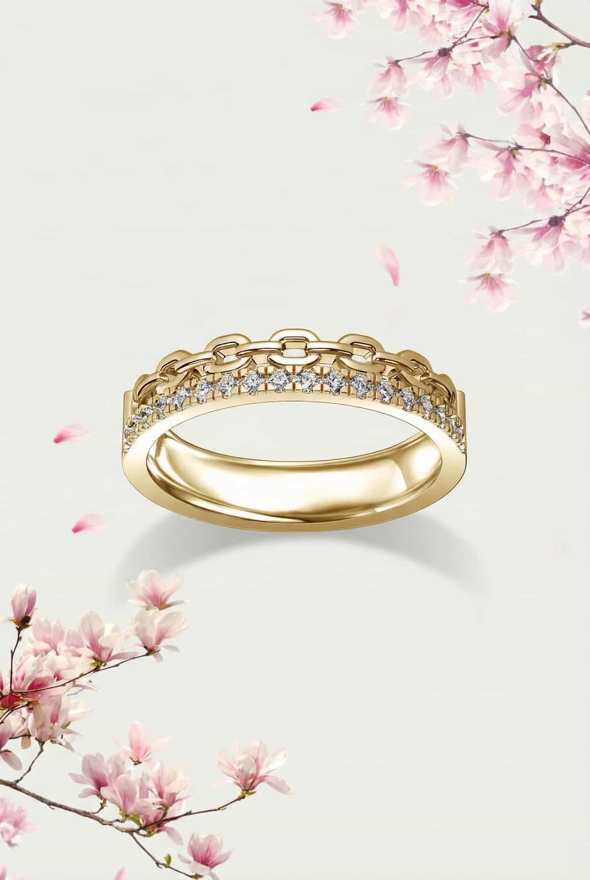 DIAMDOR Золотое кольцо с бриллиантами 0,22ct