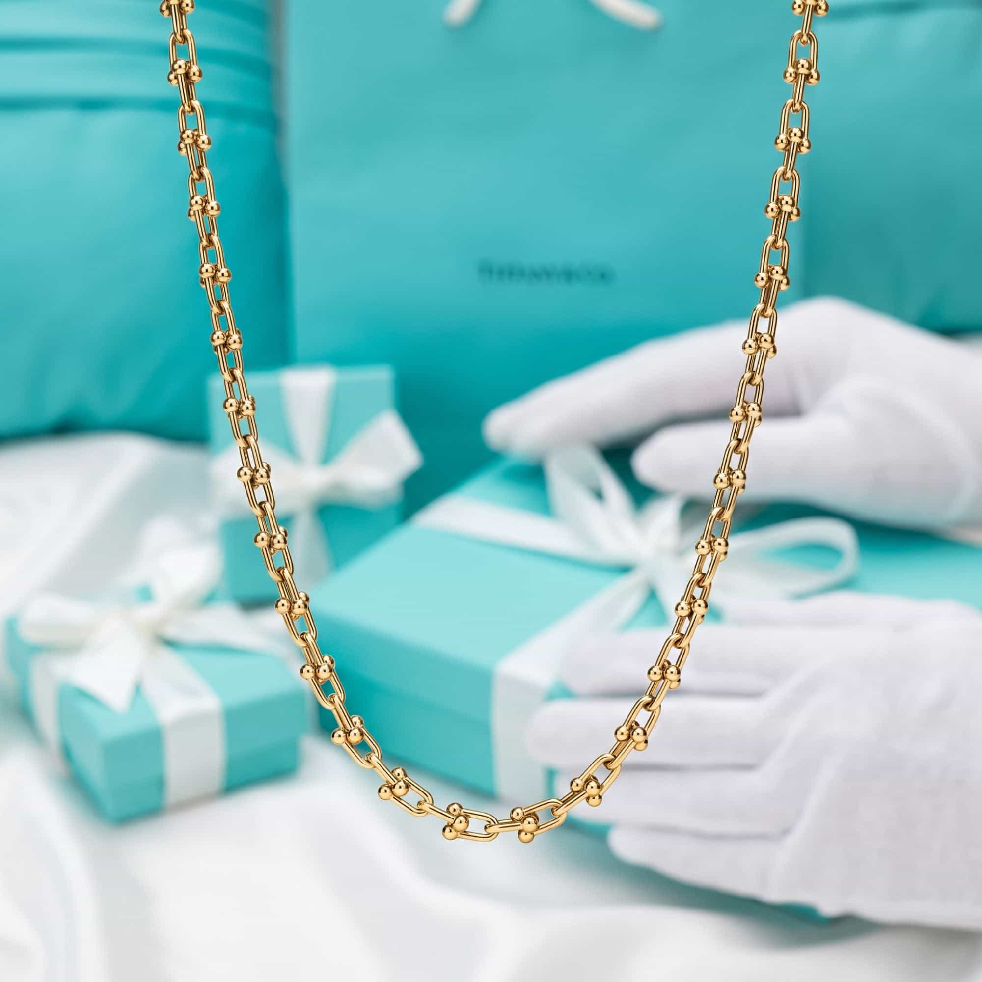 Колье Tiffany HardWear Micro Link в розовом золоте