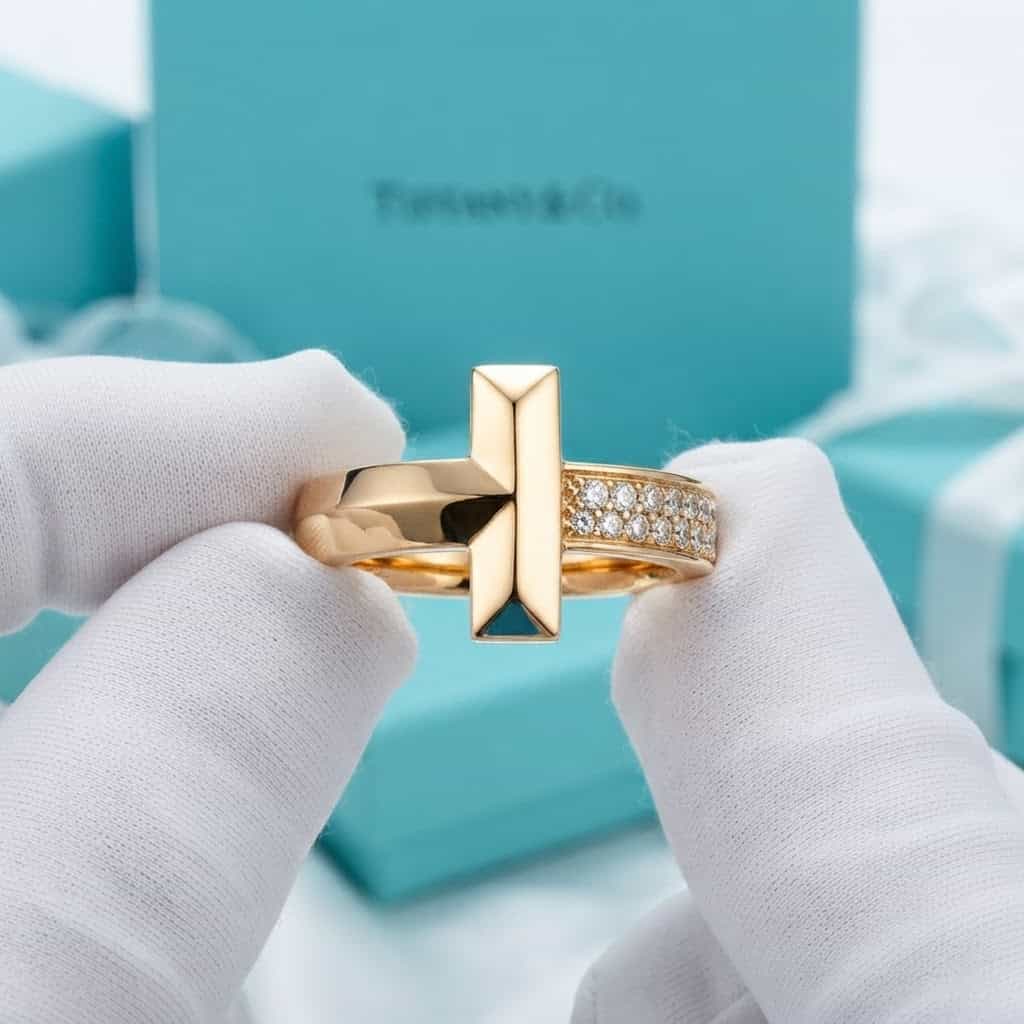 Tiffany & Co. Кольцо Tiffany T — T1 с бриллиантами