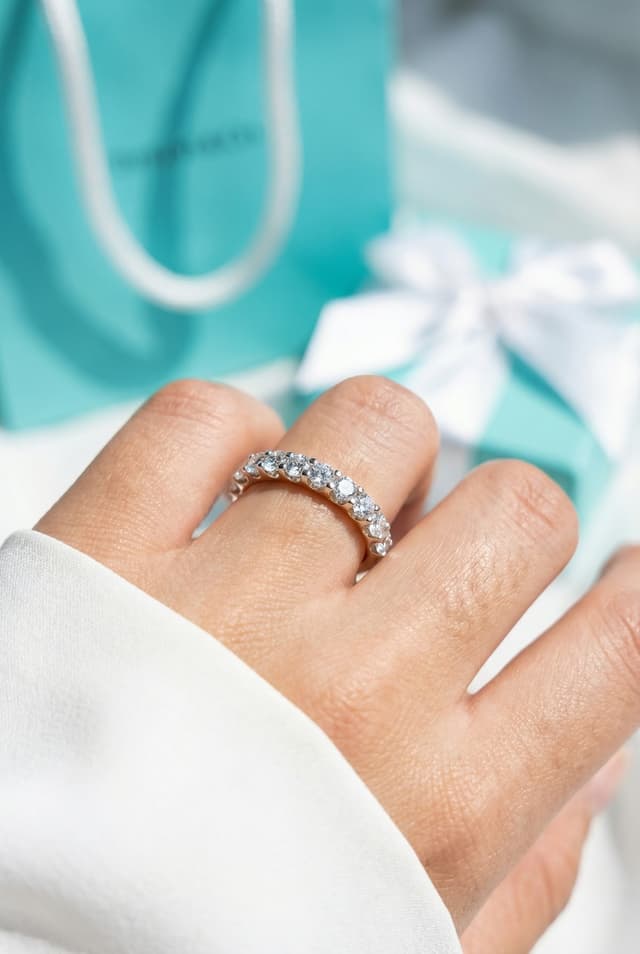 Tiffany & Co. Обручальные кольца Tiffany & Co с бриллиантами, фото 4