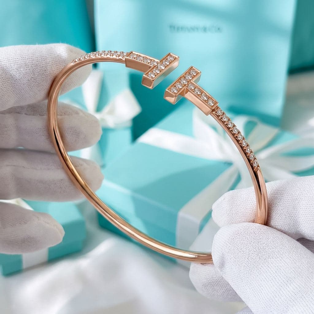 Браслет Tiffany T — Pavé Diamond Wire