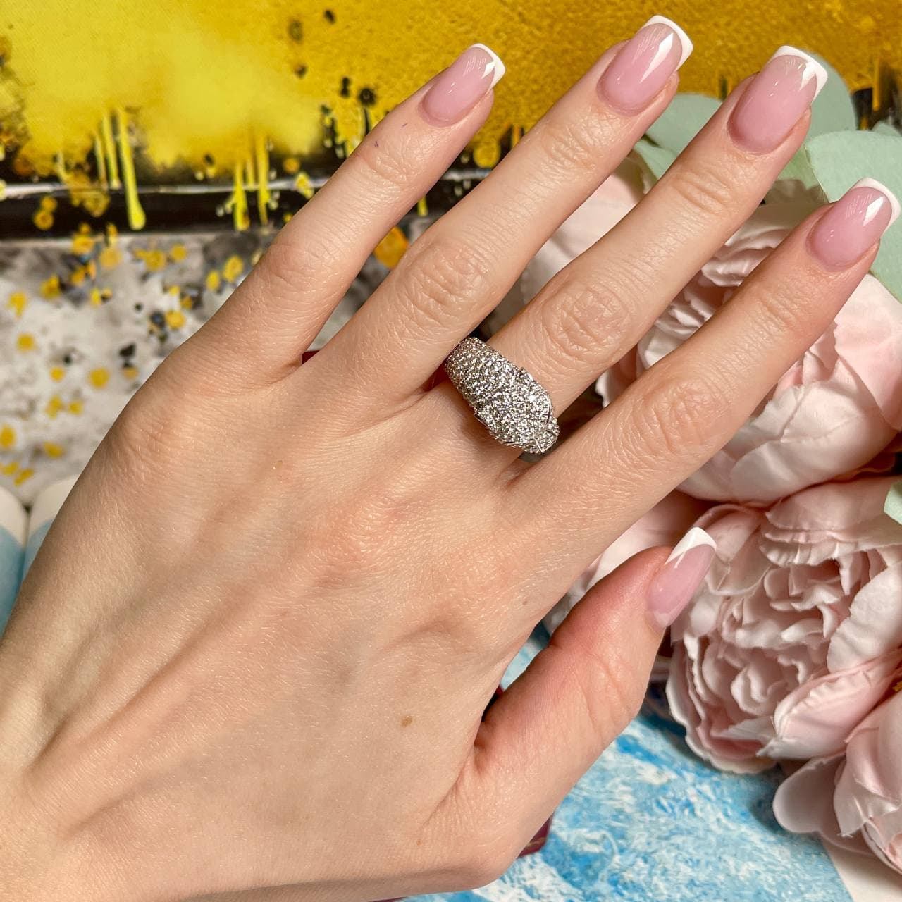 Кольцо Cartier Panthere Pave 3,02 ct (белое золото 585) — фото 3