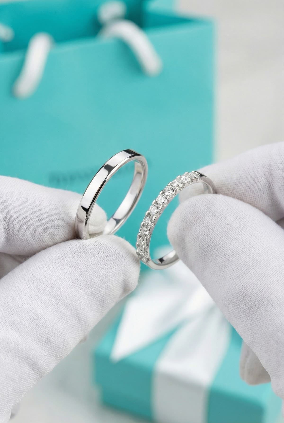 Обручальные кольца Tiffany & Co с бриллиантами