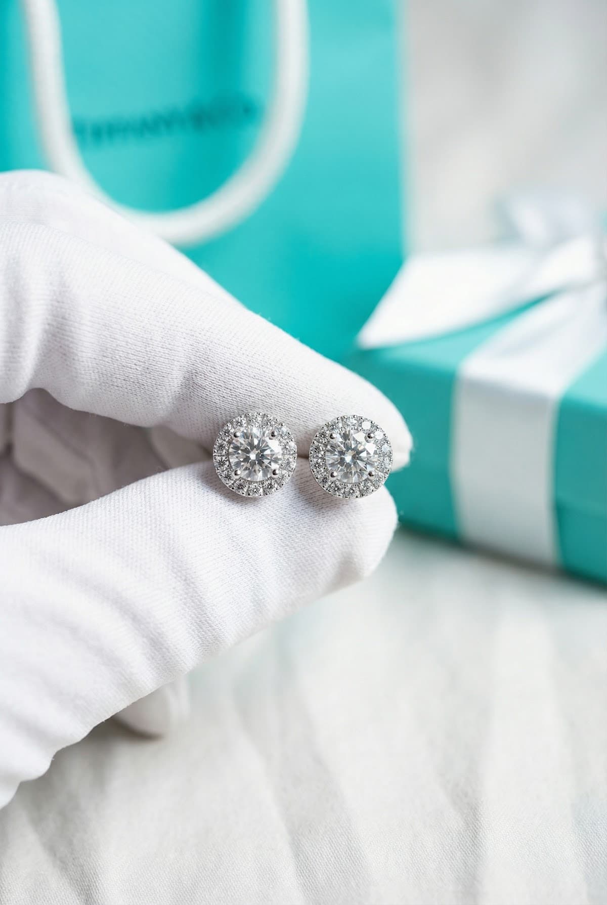 Золотые серьги с бриллиантами Tiffany & Co, Золото