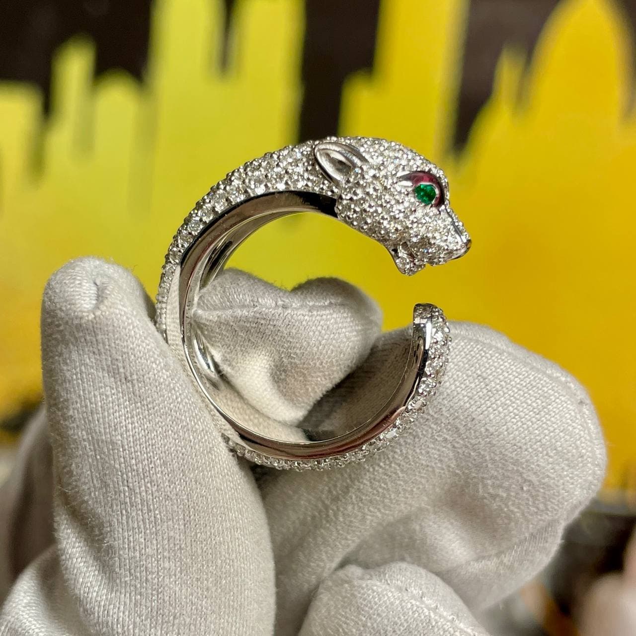 Кольцо Cartier Panthere Pave 3,02 ct (белое золото 585) — фото 5