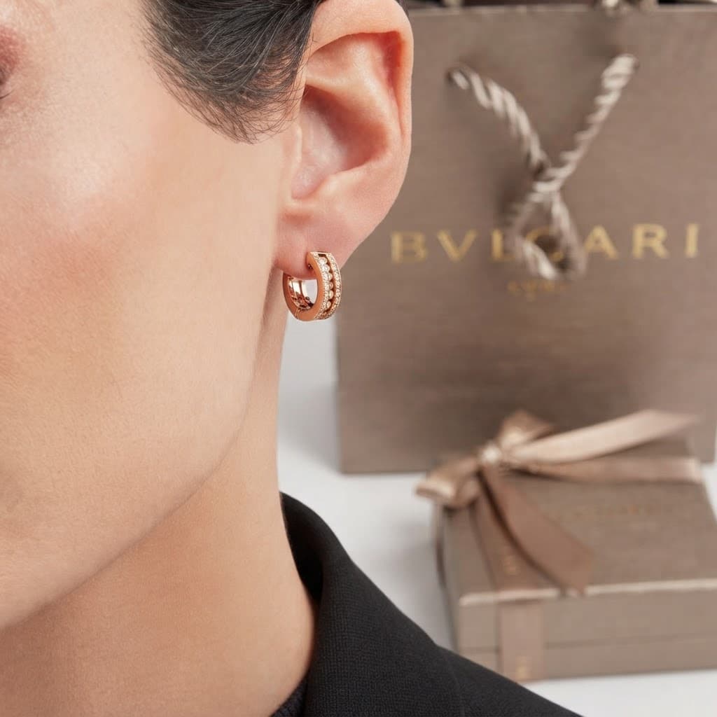 Серьги B.zero1 Bvlgari с бриллиантами