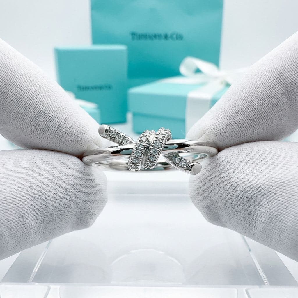 Кольцо Tiffany Knot в желтом золоте с бриллиантами — фото 5