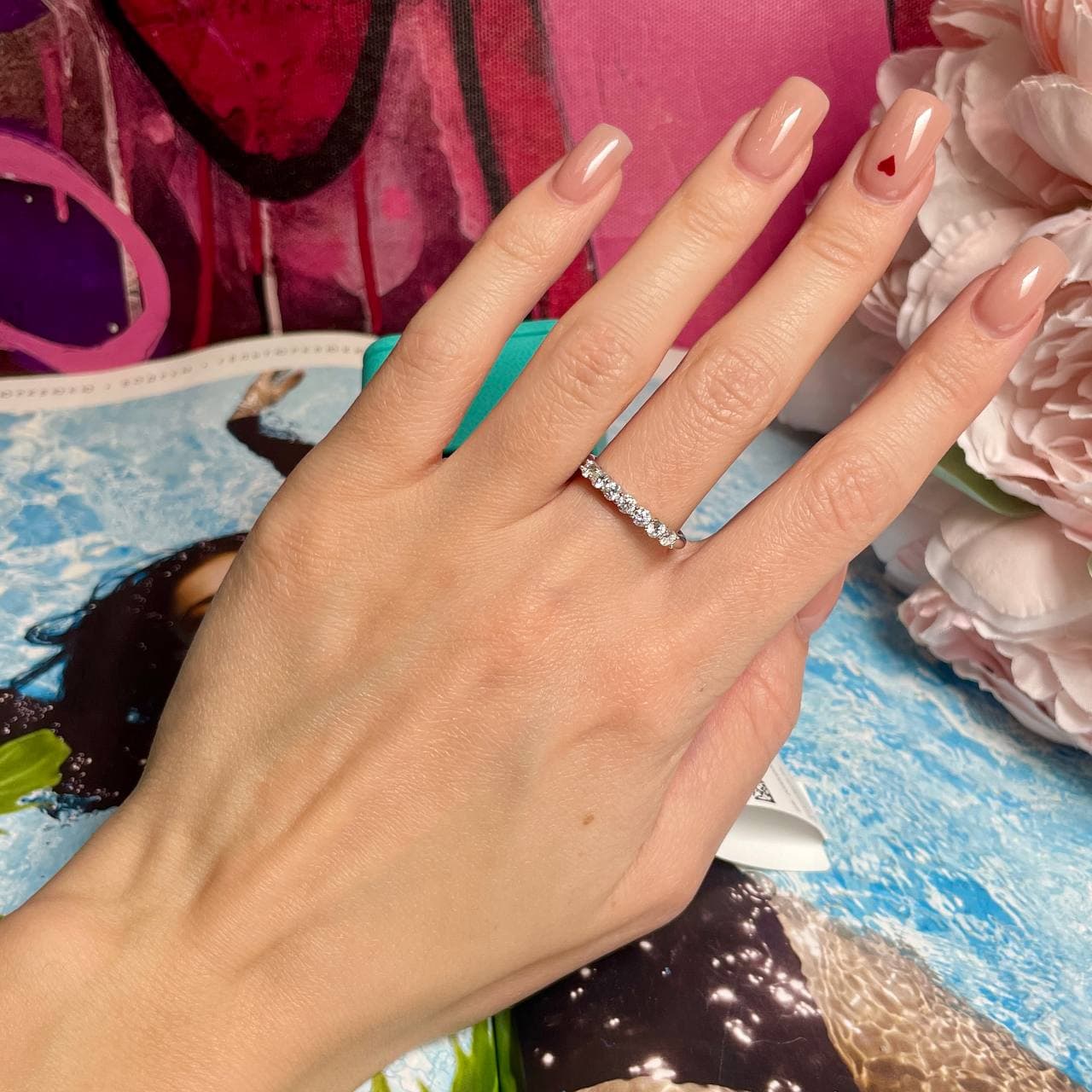 Кольцо Tiffany Diamond Forever с 7 бриллиантами 0,58ct (белое золото 585) — фото 3