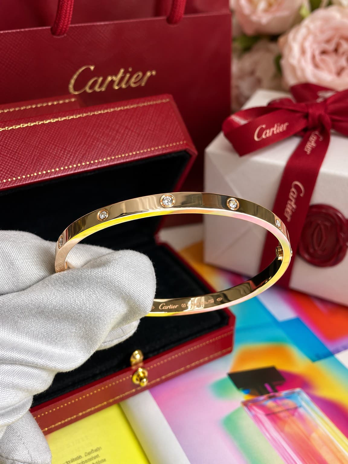 Cartier Браслет Cartier Love с 10 бриллиантами