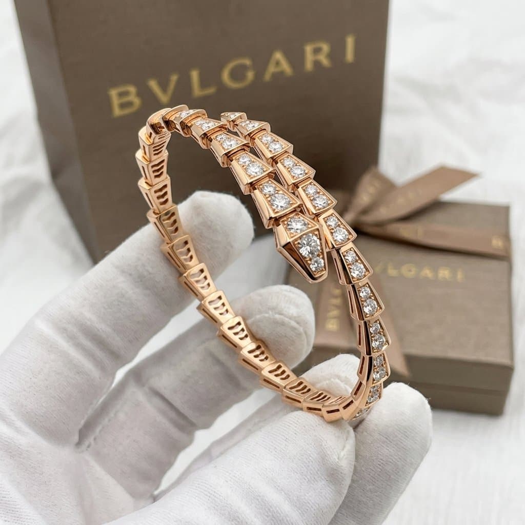 Браслет Bulgari Serpenti Viper с бриллиантами
