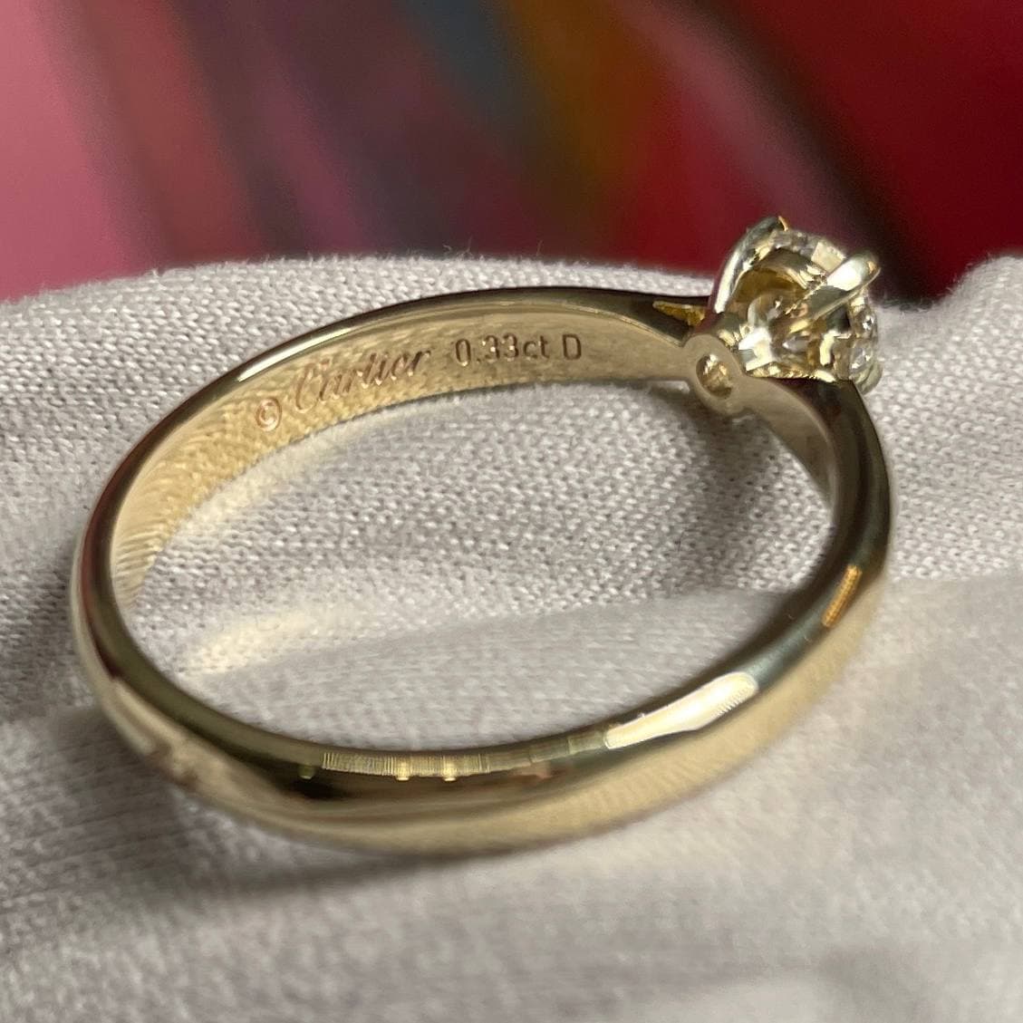 Кольцо Cartier с 1 кинем 0,33 ct (LAB) (желтое золото 585) — фото 6