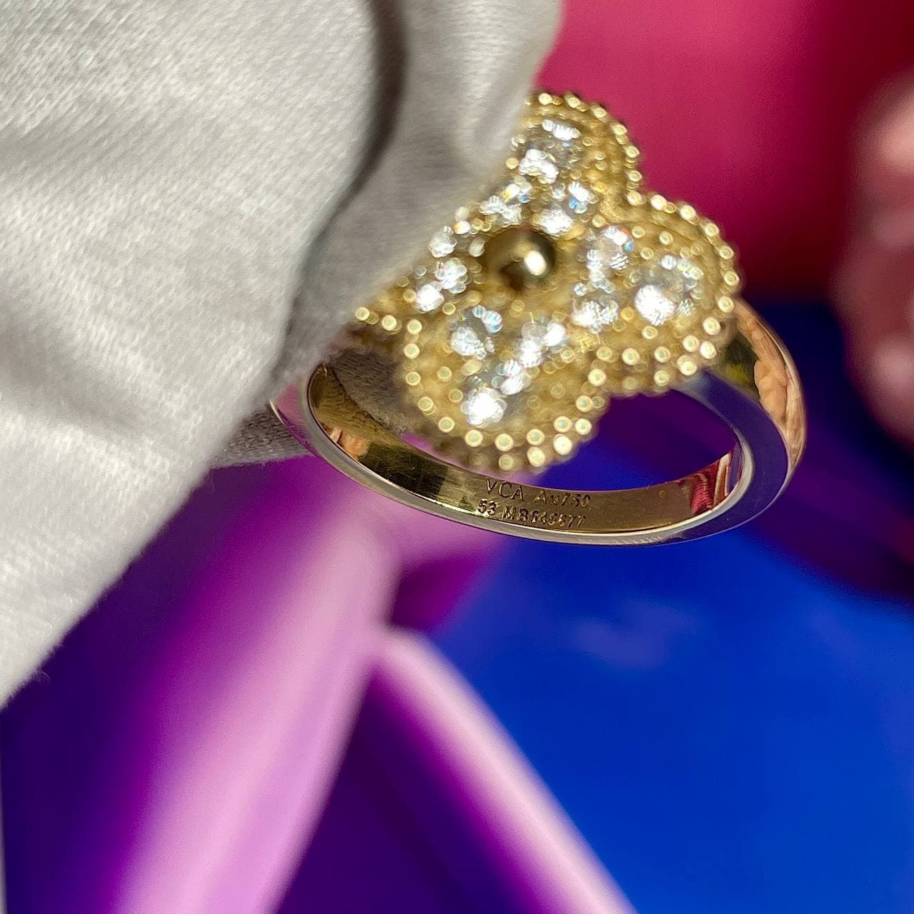 Кольцо Van Cleff с бриллиантами 0,52ct (желтое золото 585) — фото 4