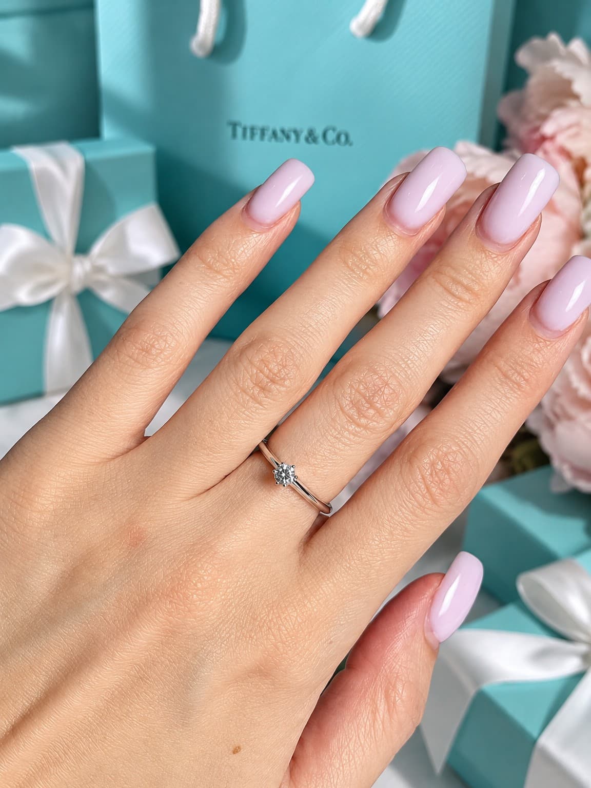 Кольцо Tiffany с 1 камнем 0,20ct — фото 4