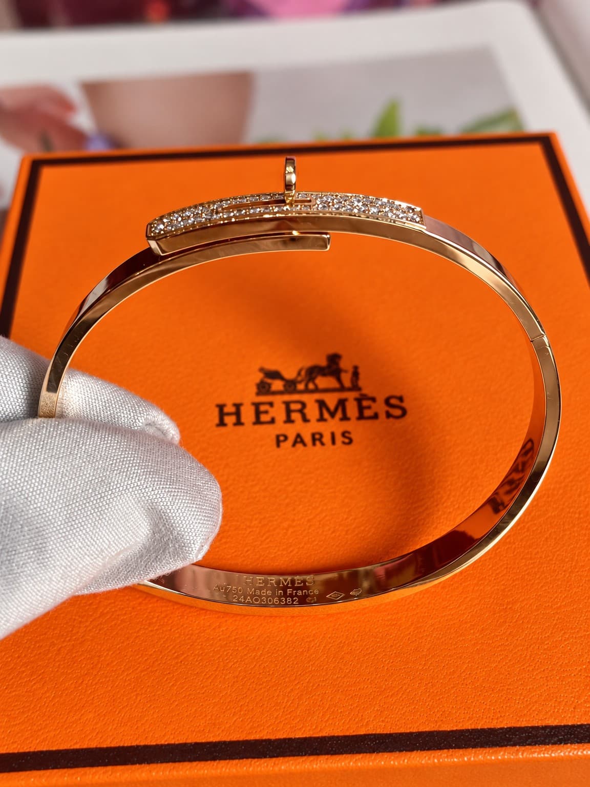 Браслет HERMES с бриллиантами 0,36ct — фото 5