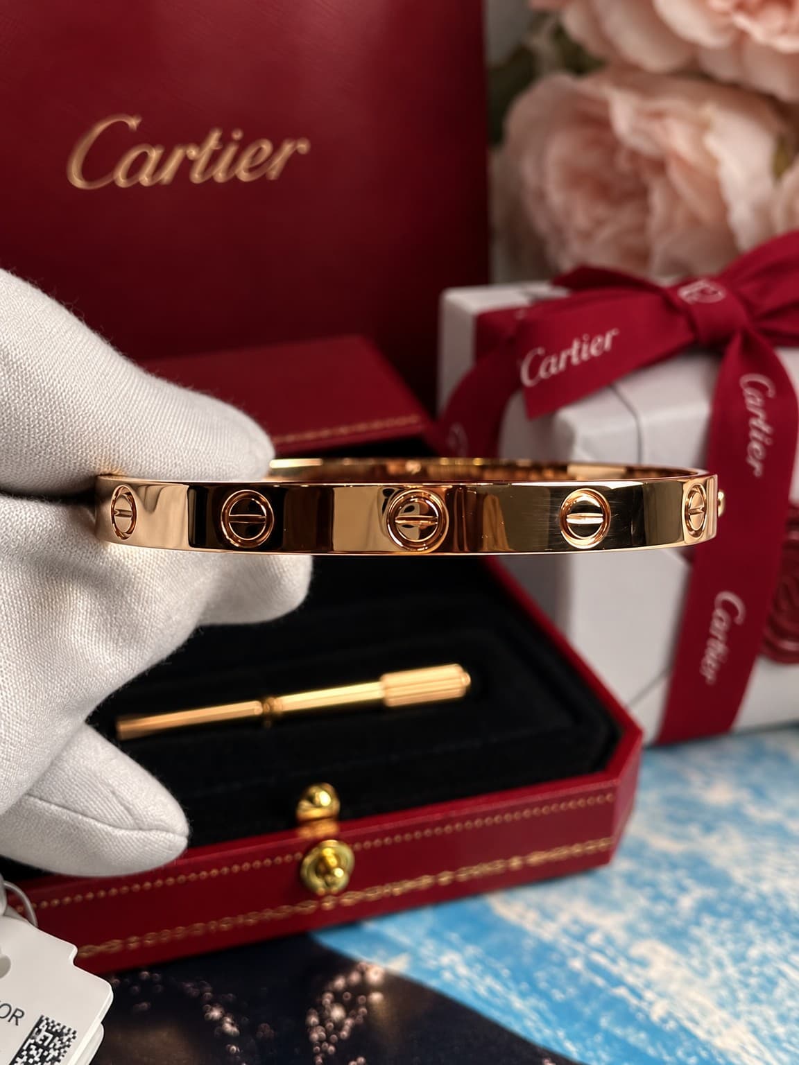 Браслет Cartier Love без бриллиантов, Розовое золото