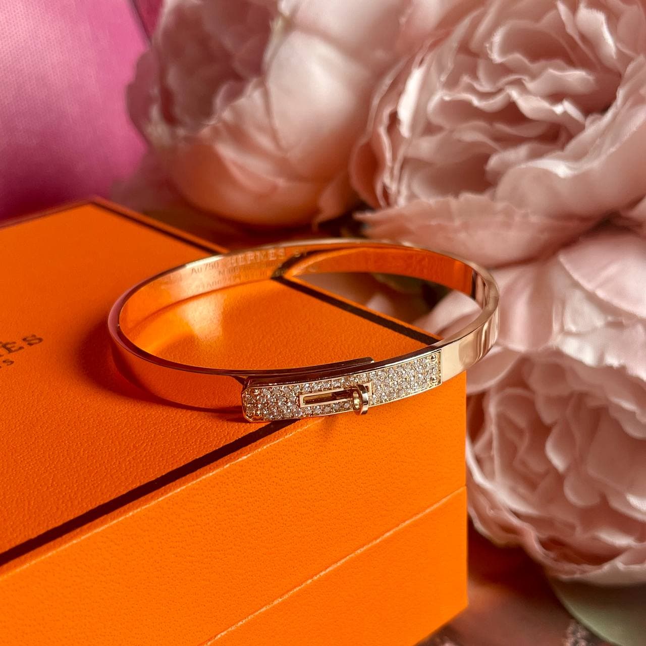 Браслет HERMES с бриллиантами 0,36ct (розовое золото 750) — фото 6