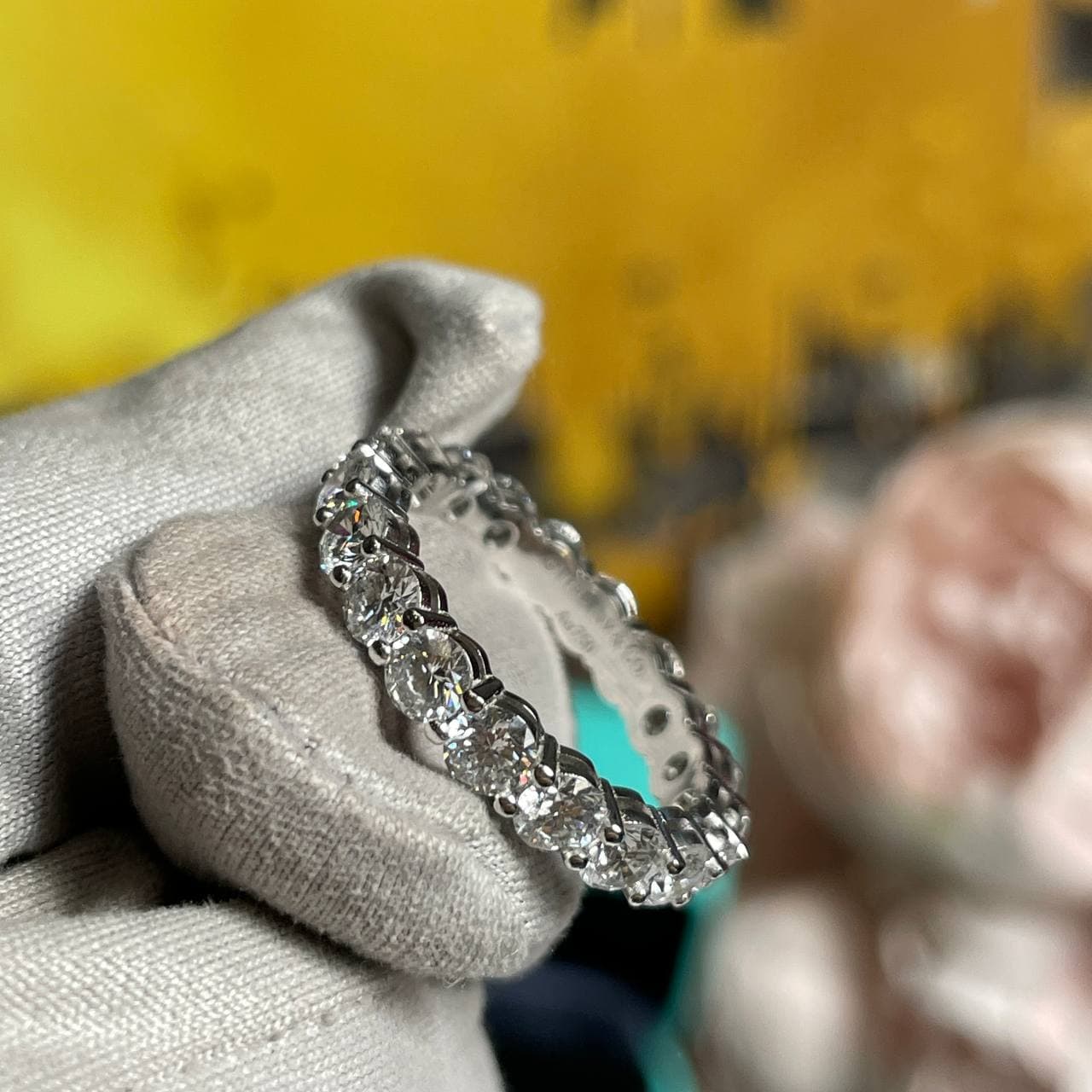 Кольцо Tiffany Forever с бриллиантами 3 ct (LAB)(белое золото 585) — фото 4