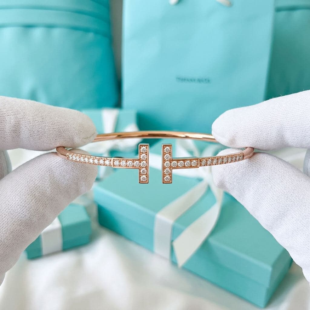Браслет Tiffany T — Pavé Diamond Wire