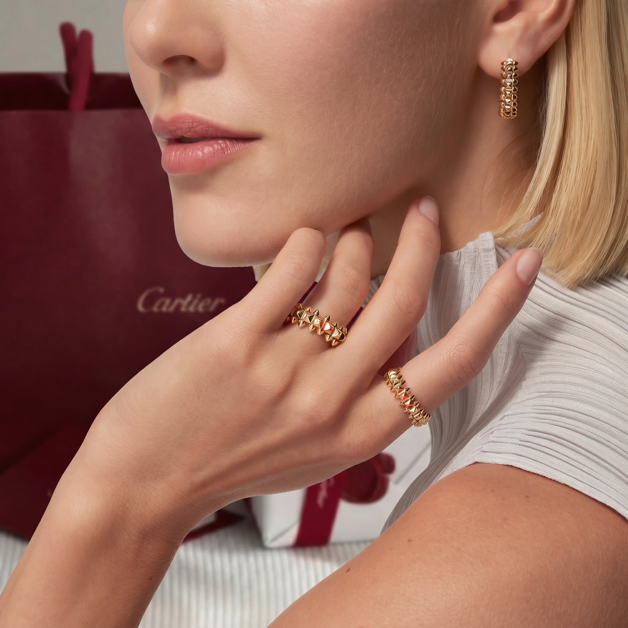 Золотое кольцо Cartier Clash — фото 3