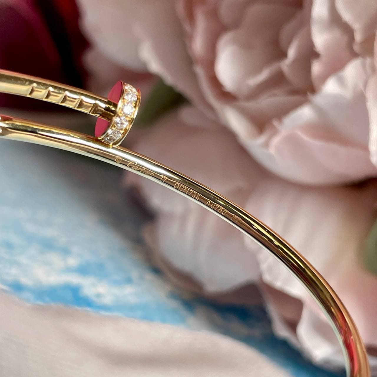 Браслет Cartier Juste Un Clou с бриллиантами 0,18 ct (желтое золото 750) — фото 4