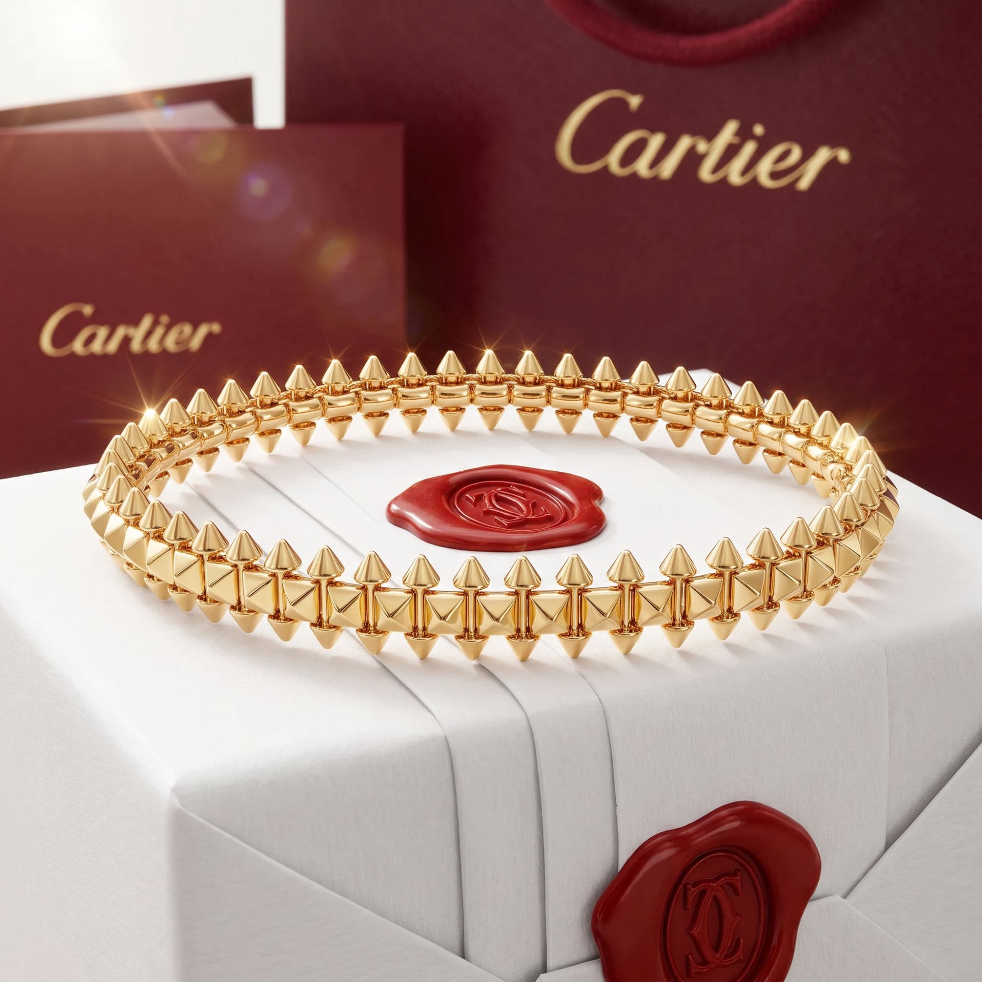 Золотой браслет Cartier Clash, средняя модель