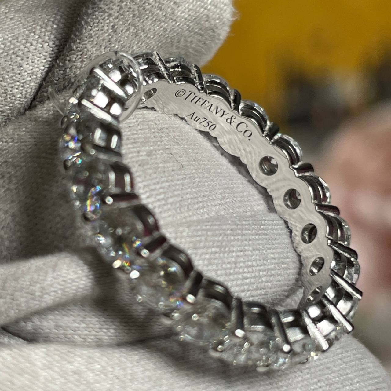 Кольцо Tiffany Forever с бриллиантами 3 ct (LAB)(белое золото 585) — фото 5