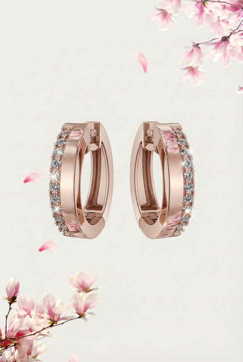 Золотые серьги с бриллиантами 0,27ct