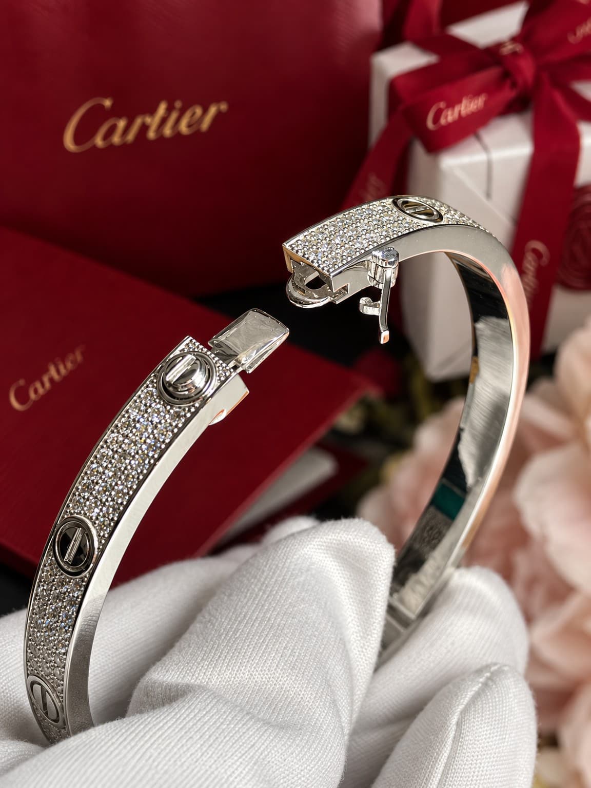 Браслет Cartier Love Pave — фото 4