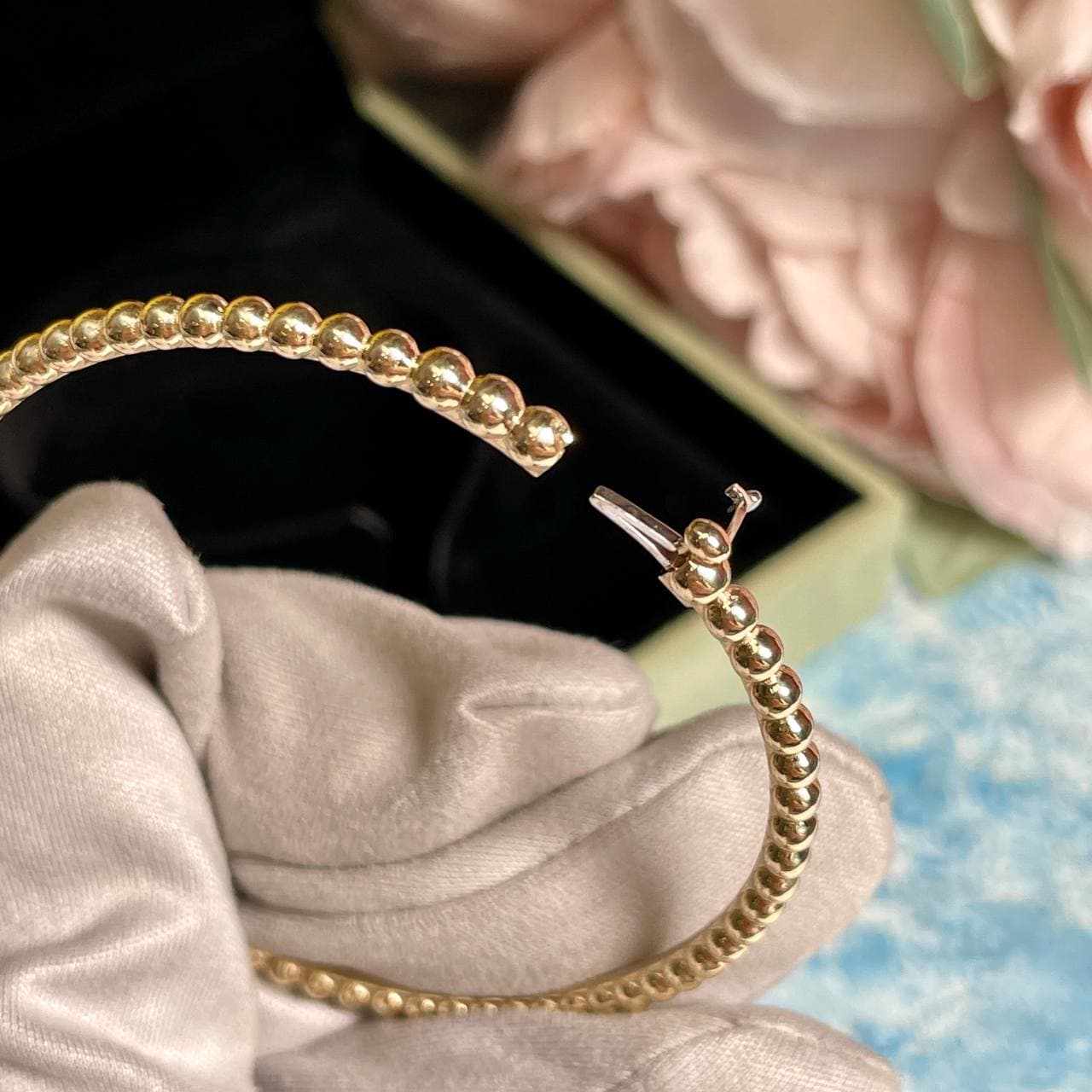Браслет Van Cleef Perlee Perles (желтое/белое золото 585)