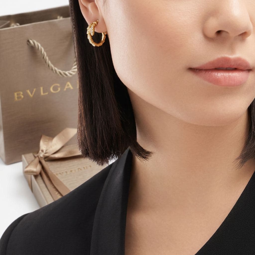 Серьги Bulgari Serpenti Viper с бриллиантами