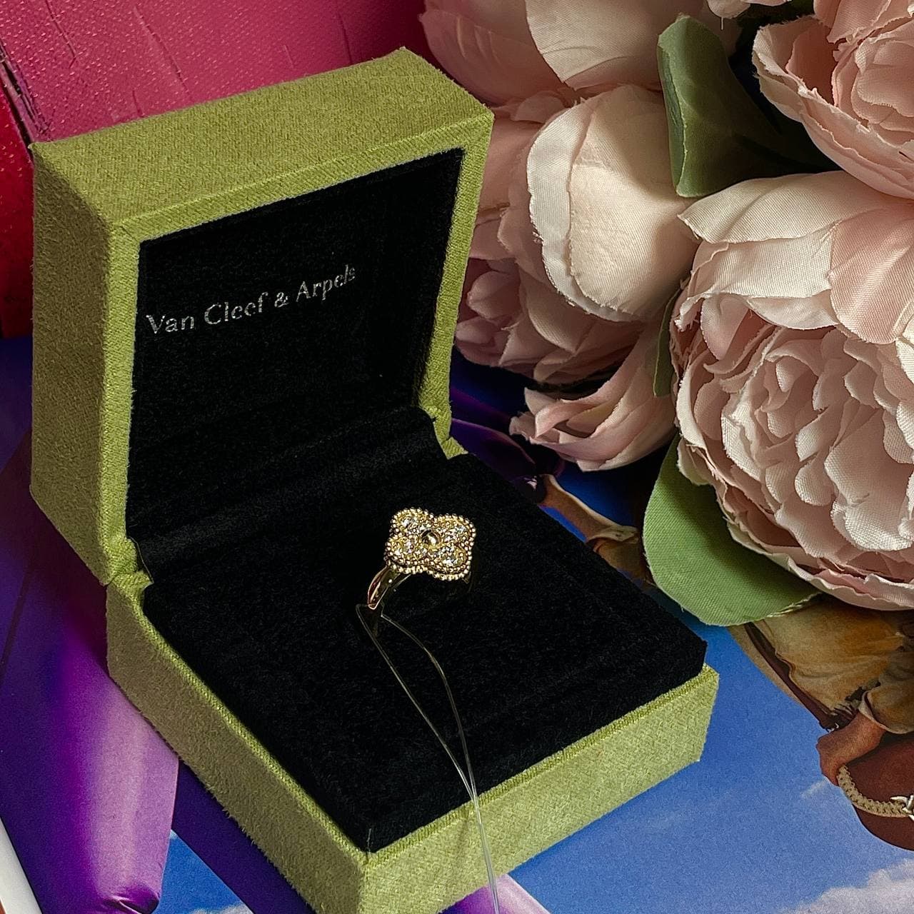 Кольцо Van Cleff с бриллиантами 0,52ct (желтое золото 585)