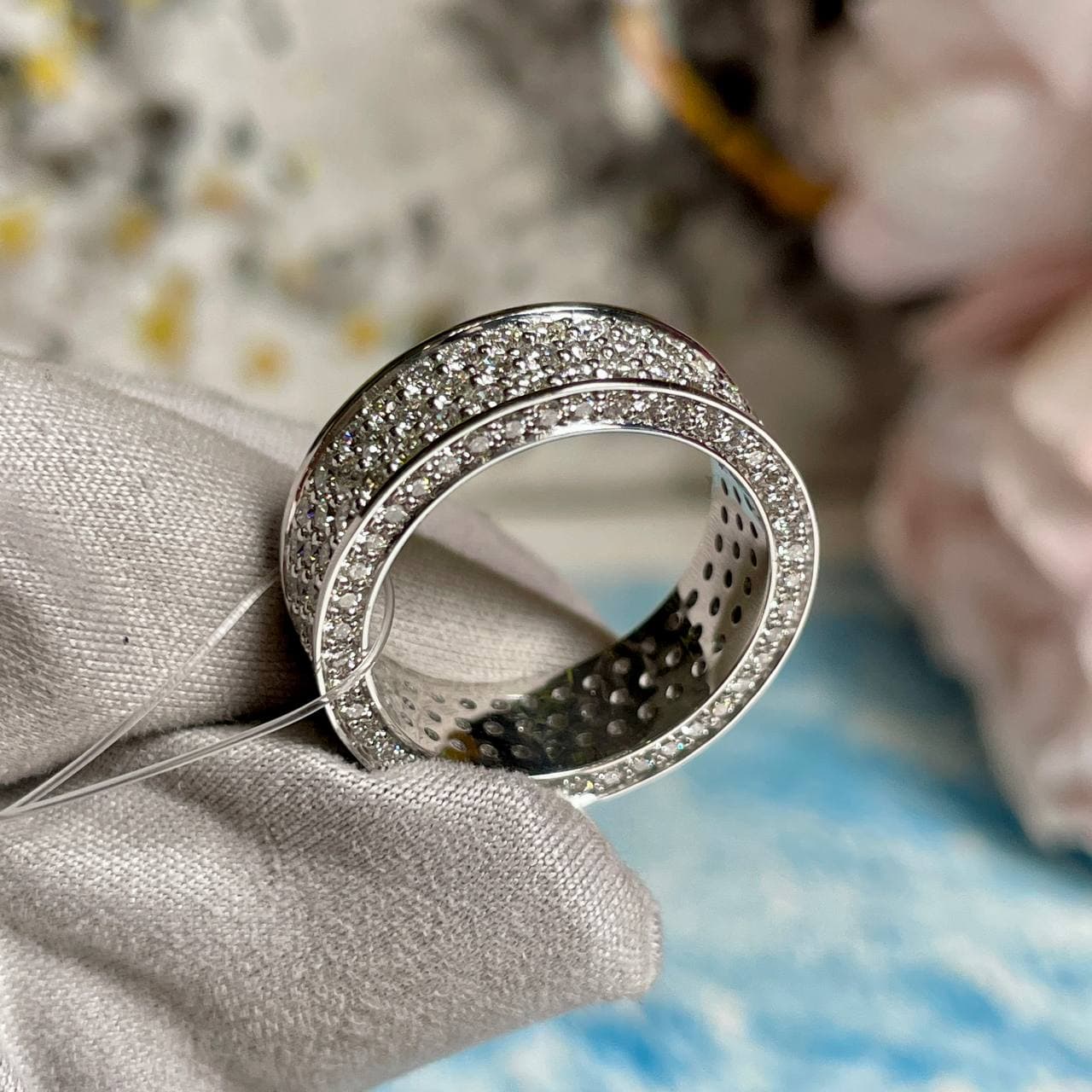 Обручальное Кольцо Pave 2,58 ct (белое золото 585) — фото 3