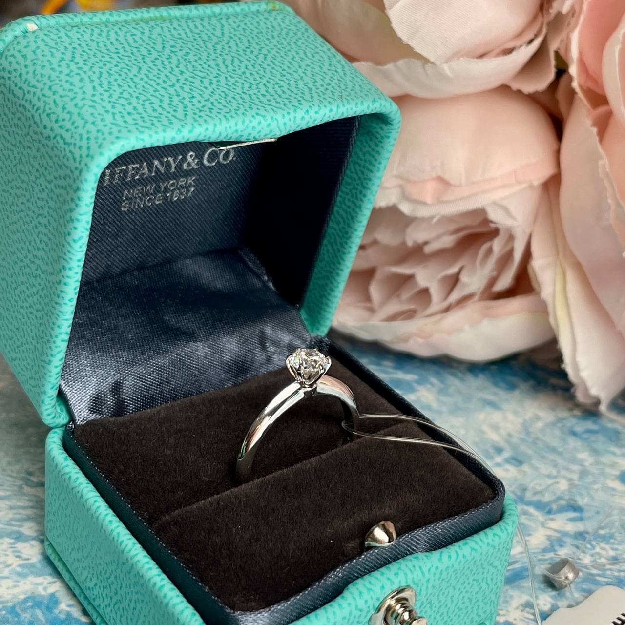 Кольцо Tiffany 0,53 ct (белое золото 585)
