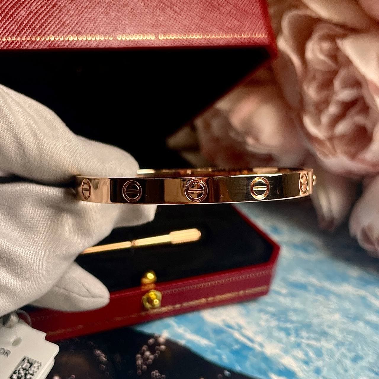 Браслет Cartier Love без бриллиантов (розовое золото 585)