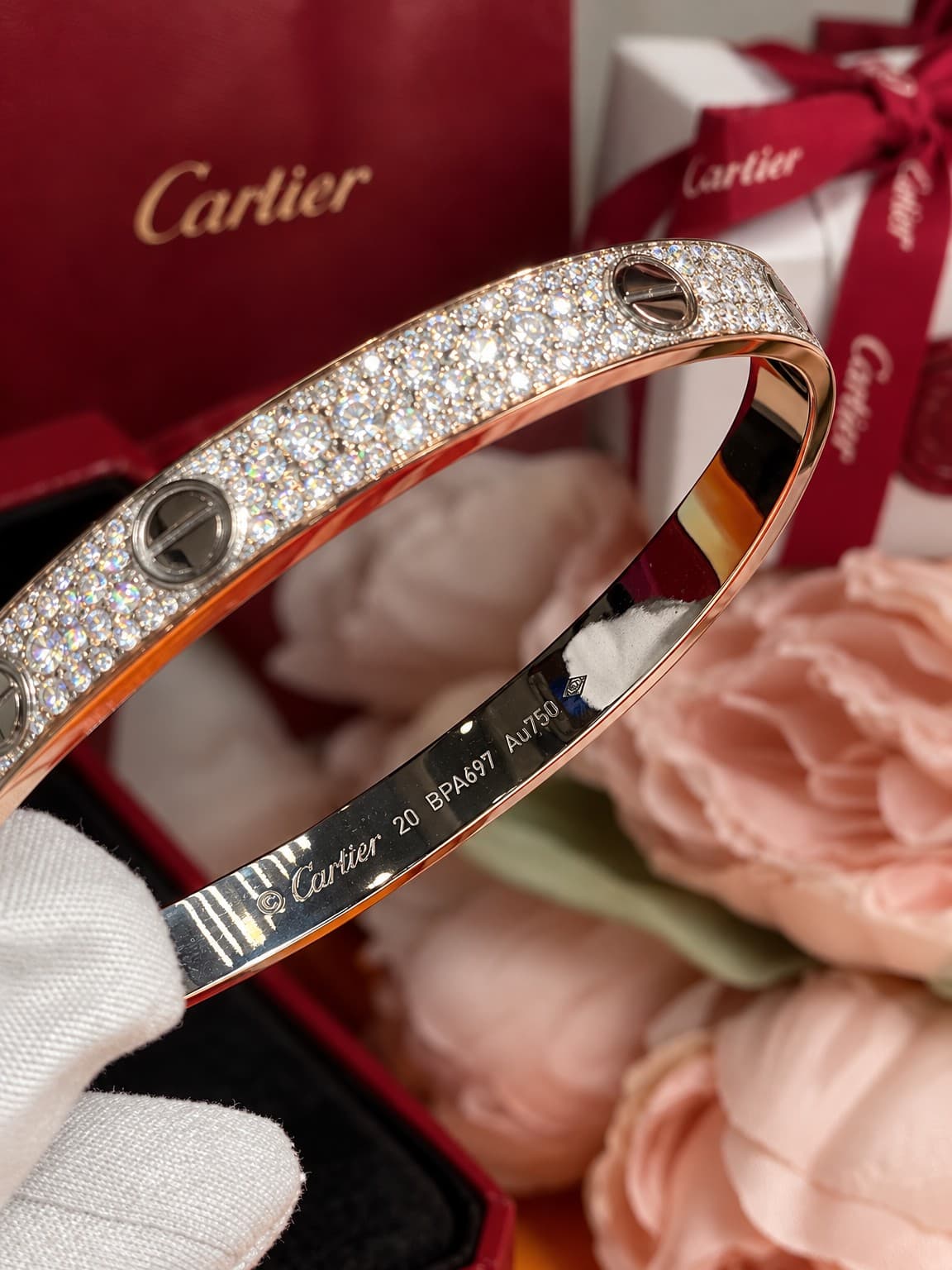 Браслет Cartier Love Pave — фото 5