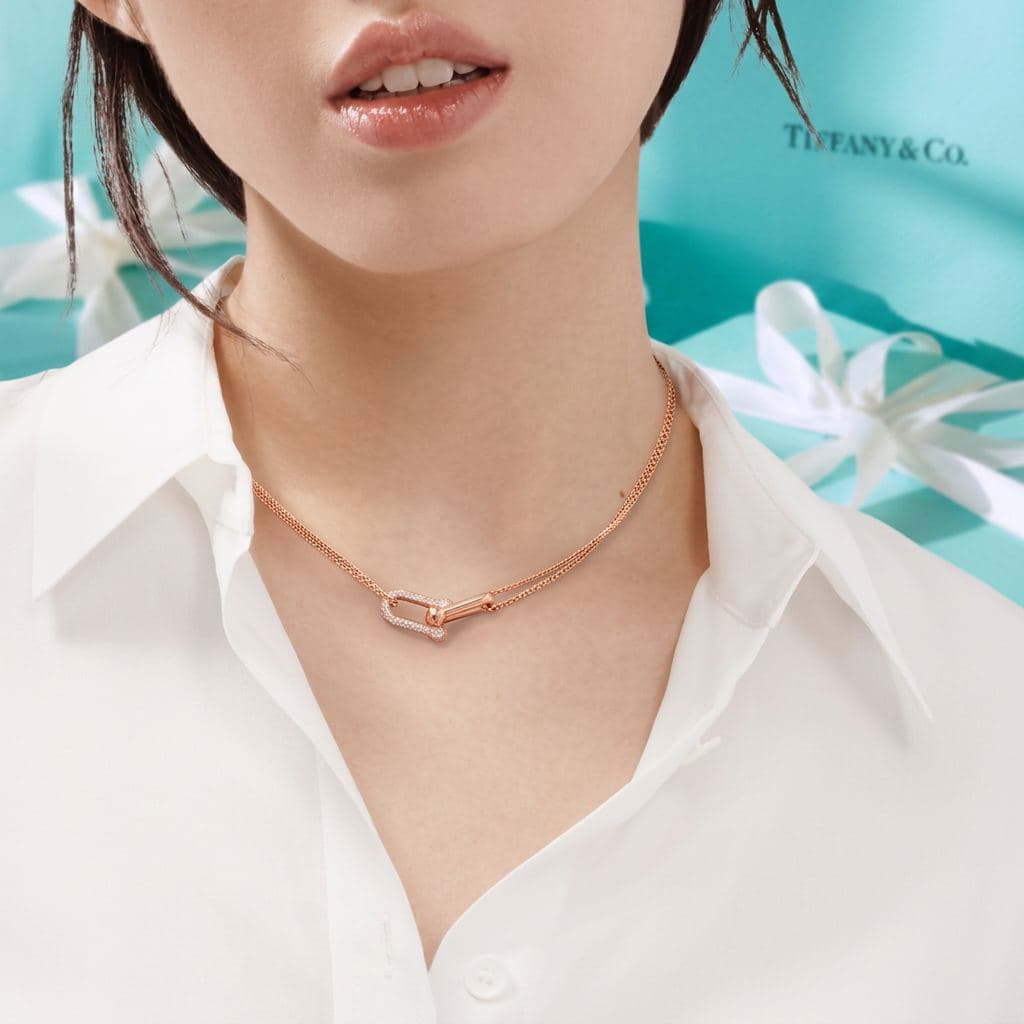 Tiffany HardWear — крупный подвес с двойным звеном и бриллиантами — фото 5