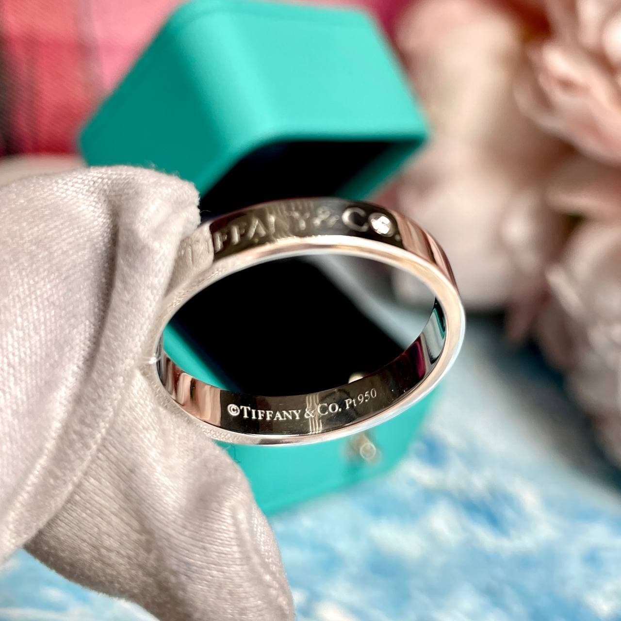 Кольцо Tiffany Co с 1 бриллиантом 0,01ct (белое золото 585) — фото 4