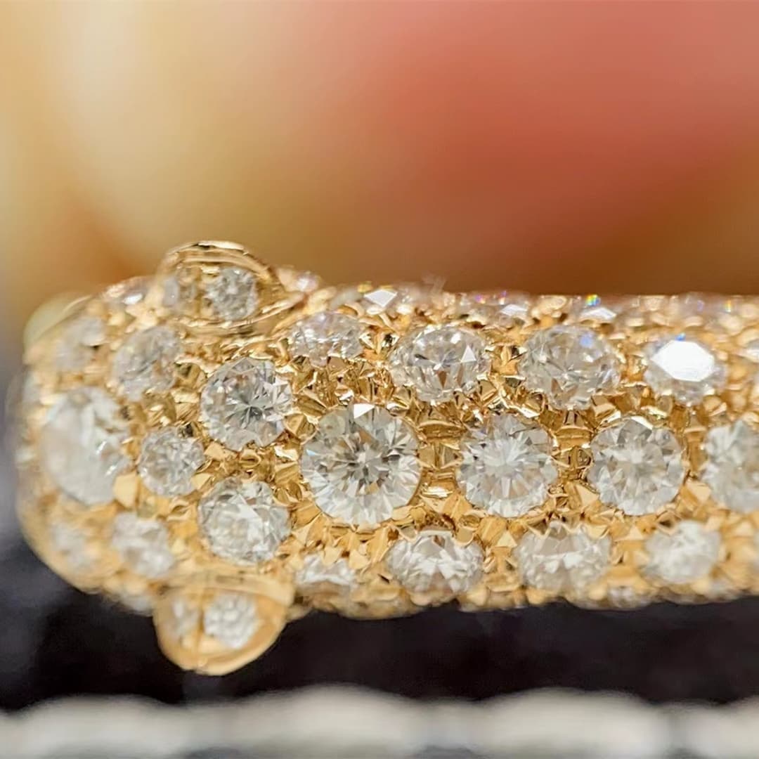 Золотое кольцо Cartier Panthère de Cartier с бриллиантами — фото 3
